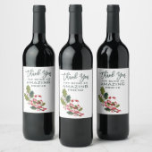 Dank u voor de geweldige kerstdagen wijn etiket (Flessen)