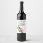 Dank u voor de geweldige kerstdagen wijn etiket (Voorkant)