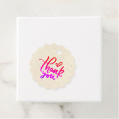 Dank u voor de heldere achtergrond van tekstdocume bedankjes labels (In situ)