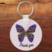 Dank u voor de helderkleurige Butterfly-waardering Sleutelhanger (Voorkant)
