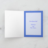 Dank u voor de Kaart van de Hulp: Magenta en Blauw (Binnen)