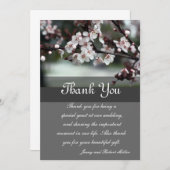 dank u voor de kaartenbloemen bedankkaart (Voorkant / Achterkant)