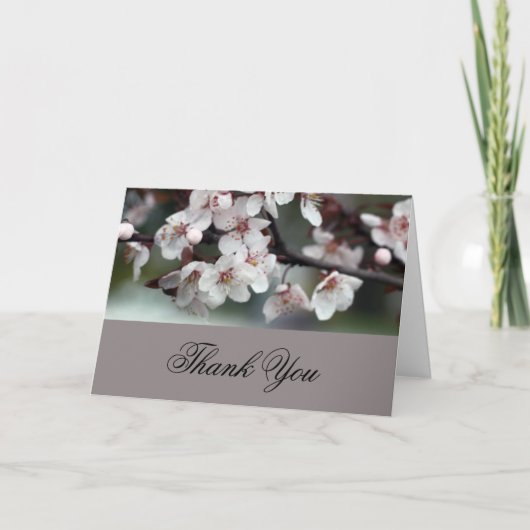 dank u voor de kaartenbloemen bedankkaart (Voorkant)