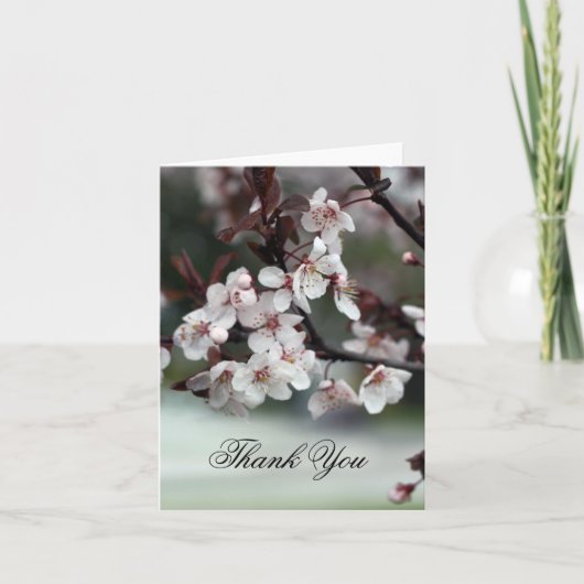 dank u voor de kaartenbloemen bedankkaart (Voorkant)