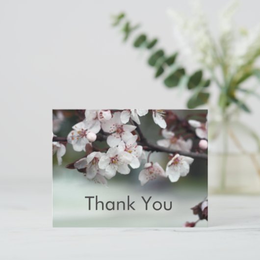 dank u voor de kaartenbloemen briefkaart (Staand voorkant)