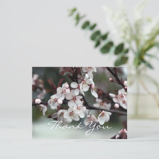 dank u voor de kaartenbloemen briefkaart (Staand voorkant)