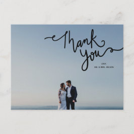 Dank u voor de kalligrafie van Elegant Chic Photo  Briefkaart