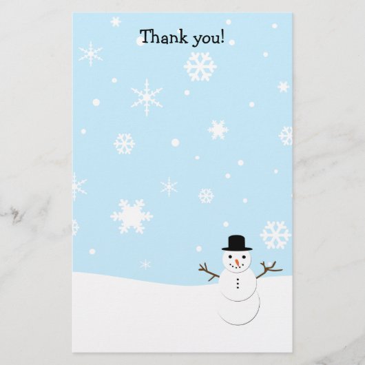 Dank u voor de kerstbrieven briefpapier (Voorkant)