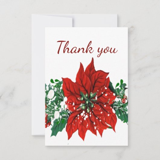 Dank u voor de kerstdessnelheid bedankkaart (Voorkant)