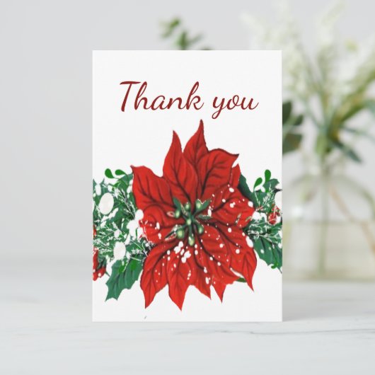 Dank u voor de kerstdessnelheid bedankkaart (Staand voorkant)