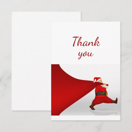 Dank u voor de kerstman bedankkaart (Voorkant / Achterkant)