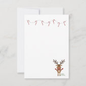 Dank u voor de kerstmanrendiersnoeren bedankkaart (Achterkant)