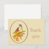 Dank u voor de kerstpatrijs in een perenboomvogel bedankkaart (Voorkant / Achterkant)