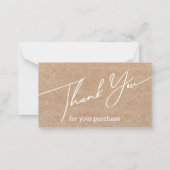 dank u voor de kraftkortingscode voor kleine bedri notitiekaartje (Voorkant)