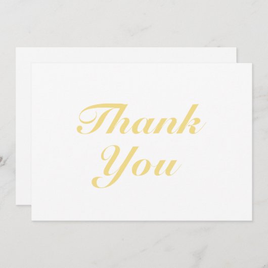 Dank u voor de lichte gouden elegante scriptnotiti (Voorkant / Achterkant)