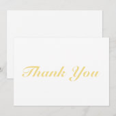 Dank u voor de lichte witte elegante manuscriptkaa (Voorkant / Achterkant)