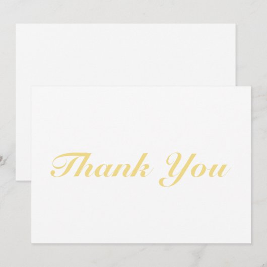 Dank u voor de lichte witte elegante manuscriptkaa (Voorkant / Achterkant)