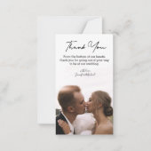 dank u voor de minimalistische kerkhandschrift bru notitiekaartje (Voorkant)