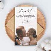 dank u voor de minimalistische kerkhandschrift bru notitiekaartje