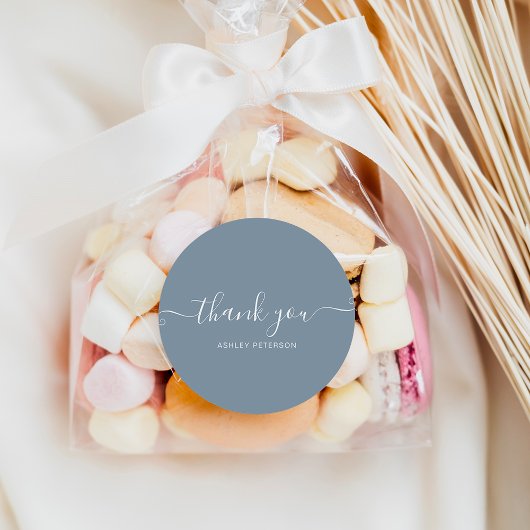 Dank u voor de minimalistische kleuterlaag voor uw ronde sticker