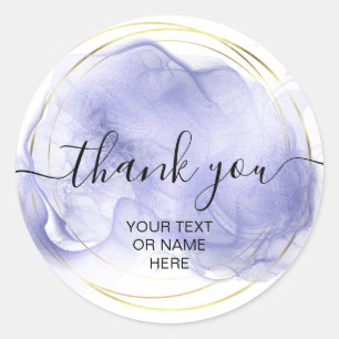 Dank u voor de minimalistische logo lavender met e ronde sticker