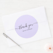 Dank u voor de minimalistische schildpaddenstoel p ronde sticker (Envelop)