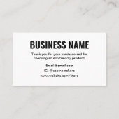 Dank u voor de minimalistische vlinder moderne een visitekaartje (Achterkant)