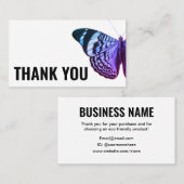 Dank u voor de minimalistische vlinder moderne een visitekaartje (Voorkant / Achterkant)