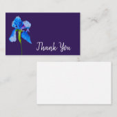 Dank u voor de moderne blauwe waterverf notitiekaartje (Voorkant / Achterkant)