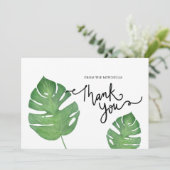 Dank u voor de moderne botanische tropische palmle kaart (Staand voorkant)