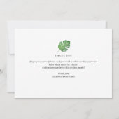 Dank u voor de moderne botanische tropische palmle kaart (Achterkant)