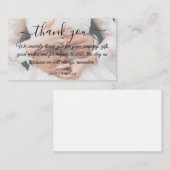 dank u voor de moderne handschrift bruiloft foto notitiekaartje (Voorkant / Achterkant)