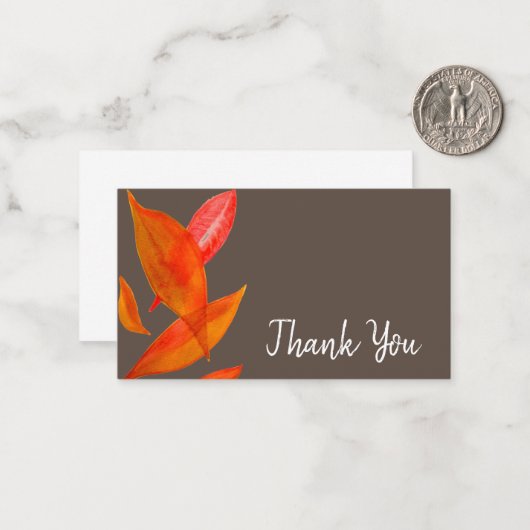 Dank u voor de moderne waterverf notitiekaartje (Voorkant / Achterkant in situ)