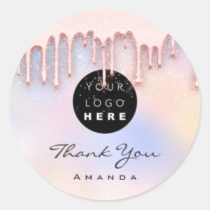 Dank u voor de naam Makeup Artist HoloGrapterGlitt Ronde Sticker