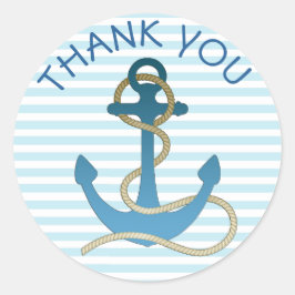 Dank u voor de Nautical Anchor Blue Stickers