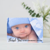 Dank u voor de nieuwe Baby Modern Bedankkaart (Staand voorkant)