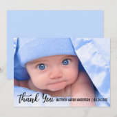 Dank u voor de nieuwe babymoderne blauwe kaart S (Voorkant / Achterkant)