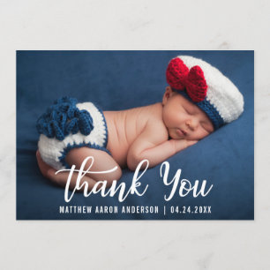 Dank u voor de nieuwe babymoderne kaart