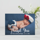 Dank u voor de nieuwe babymoderne kaart (Staand voorkant)