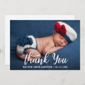 Dank u voor de nieuwe babymoderne kaart (Voorkant / Achterkant)