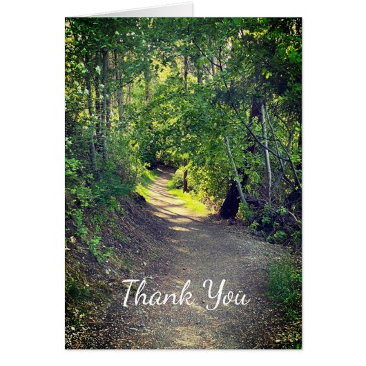 Dank u voor de Peaceful Scene van het woud-spoor (Voorkant)