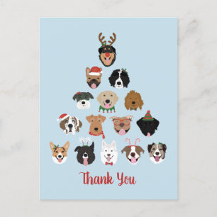 Dank u voor de prettige feestdagen in de kerstboom briefkaart