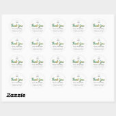 Dank u voor de scriptnaam Winkel Web Logo Boutique Ronde Sticker (Vel)