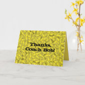 dank u voor de softbalcoach kaart (Gele Bloem)