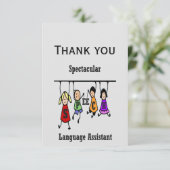 Dank u voor de spectaculaire commentaartaalmedewer bedankkaart (Staand voorkant)