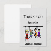 Dank u voor de spectaculaire commentaartaalmedewer bedankkaart (Voorkant / Achterkant)