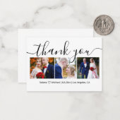 dank u voor de stijlvolle bruiloft 3 foto ' s coll notitiekaartje (Voorkant / Achterkant in situ)