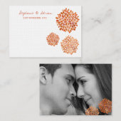 Dank u voor de tafel plaats kaarten bloembladeren plaatskaartje (Voorkant / Achterkant)