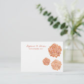 Dank u voor de tafel plaats kaarten bloembladeren plaatskaartje (Staand voorkant)