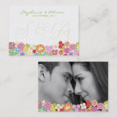 Dank u voor de tafel plaats kaarten zomer lente plaatskaartje (Voorkant / Achterkant)